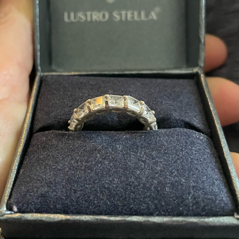 Solid Sterling Silver Stamped 925 Lab Created Dia… - image 3